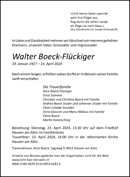 Zur Gedenkseite von Walter Boeck-Flückiger